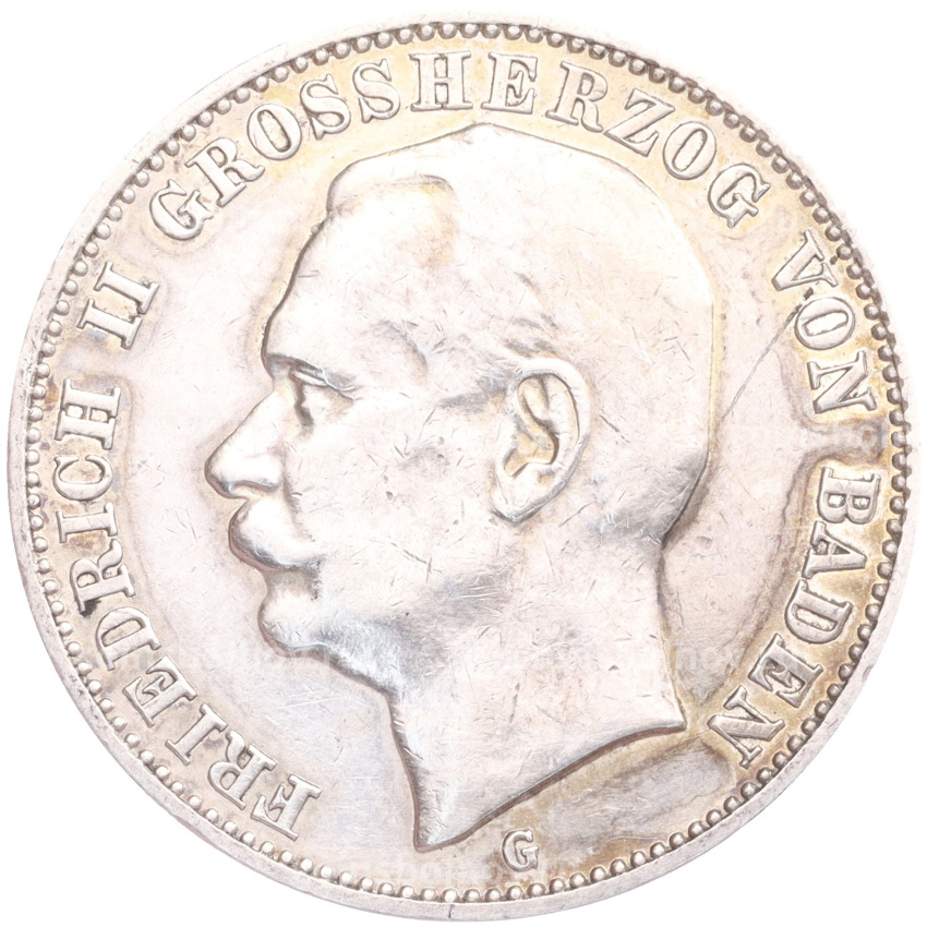 Монета 3 марки 1912 года G Германия (Баден)