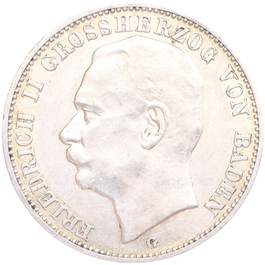 Монета 3 марки 1912 года G Германия (Баден)