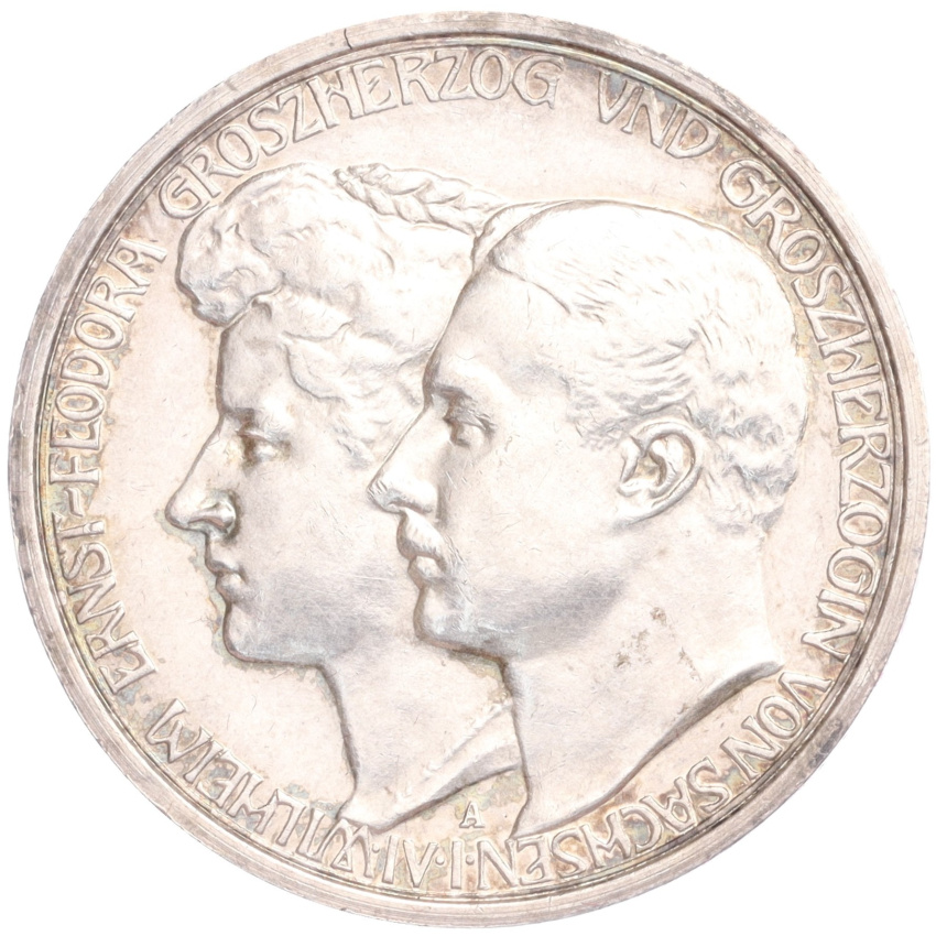 3 марки 1910 года A Германия (Саксен-Веймар-Aйзенах) «Свадьба Вильгельма и Феодоры»