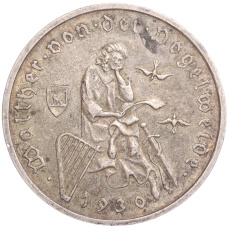 Монета 3 рейхсмарки 1930 года A Германия  «700 лет со дня смерти Вальтера фон дер Фогельвейде» (аверс)