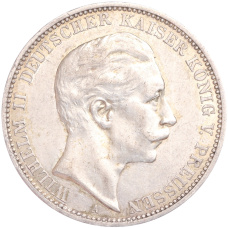 Монета 3 марки 1912 года А Германия (Пруссия) (аверс)