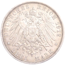 Монета 3 марки 1912 года А Германия (Пруссия) (реверс)
