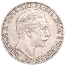 Монета 3 марки 1908 года А Германия (Пруссия) (аверс)