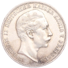 Монета 3 марки 1908 года А Германия (Пруссия) (аверс)