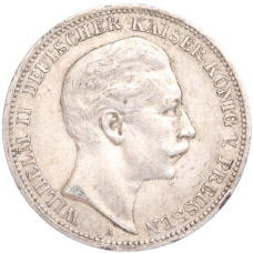 Монета 3 марки 1908 года А Германия (Пруссия) (аверс)