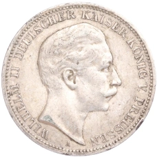 Монета 3 марки 1908 года А Германия (Пруссия) (аверс)