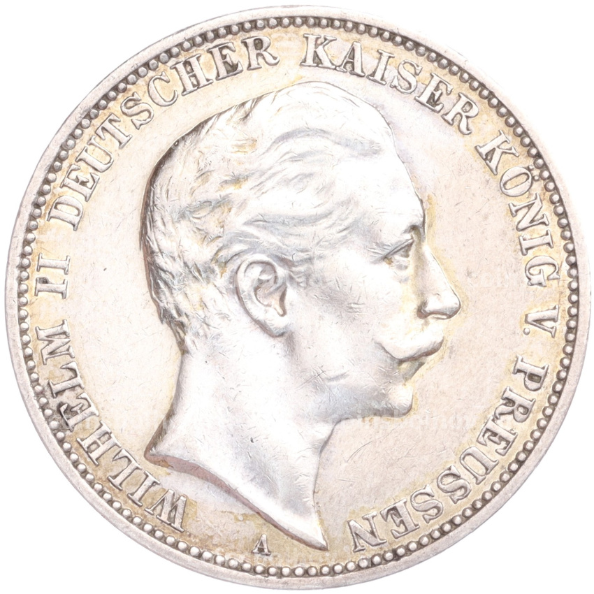 Монета 3 марки 1909 года А Германия (Пруссия)