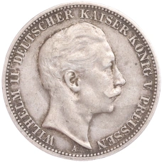 Монета 3 марки 1910 года А Германия (Пруссия) (аверс)