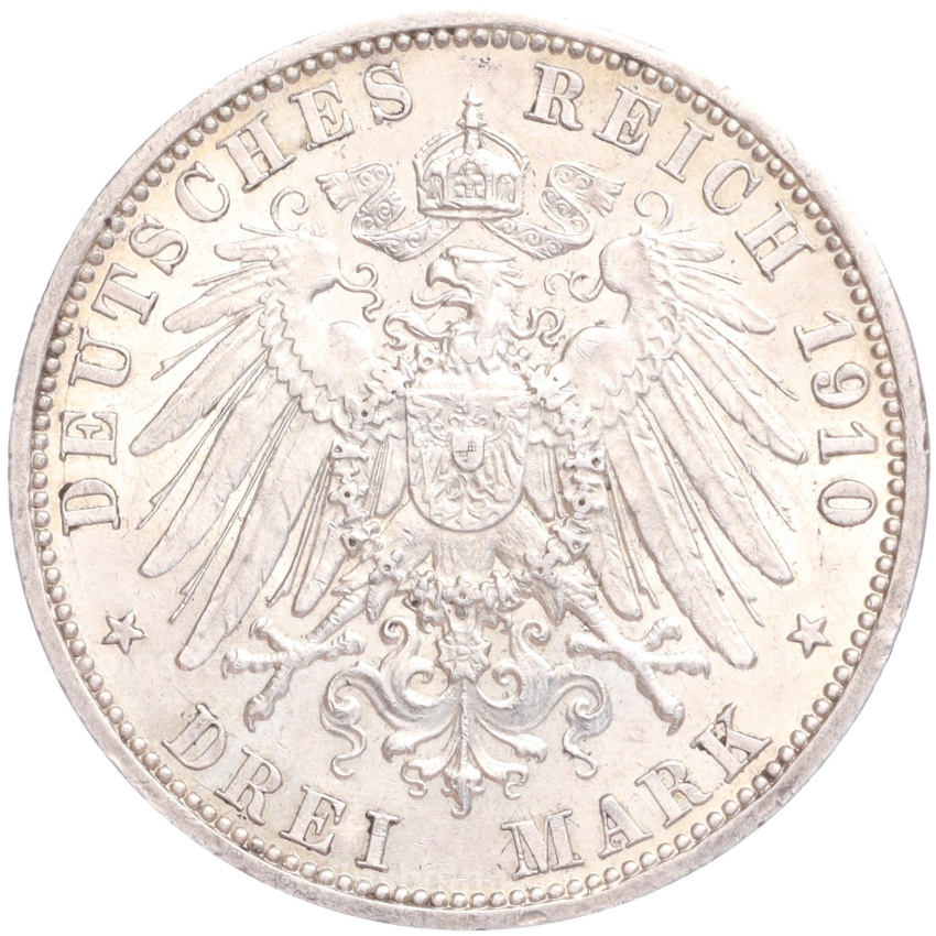 Монета 3 марки 1910 года А Германия (Пруссия) (вид 2)