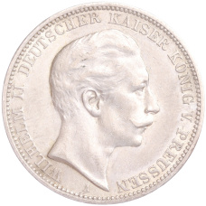 Монета 3 марки 1910 года А Германия (Пруссия) (аверс)