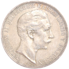 Монета 3 марки 1910 года A Германия (Пруссия) (аверс)