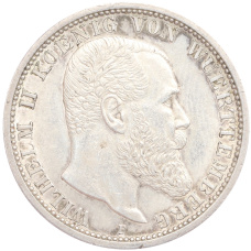 Монета 2 марки 1912 года F Германия (Вюртемберг) (аверс)
