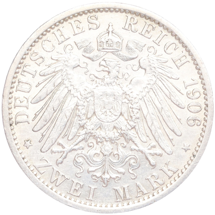 Монета 2 марки 1906 года A Германия (Пруссия) (вид 2)