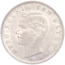 Монета 2 марки 1904 года D Германия (Бавария) (аверс)