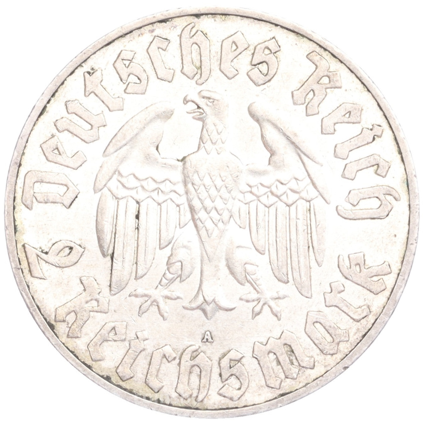 Монета 2 рейхсмарки 1933 года A Германия «450 лет со дня рождения Мартина Лютера» (вид 2)