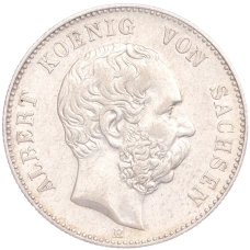 Монета 2 марки 1900 года Е Германия (Саксония) (аверс)