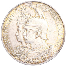 Монета 2 марки 1901 года Германия (Пруссия) «200 лет Пруссии» (аверс)