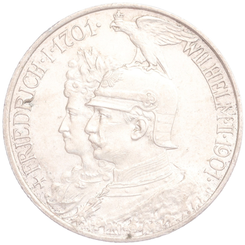 Монета 2 марки 1901 года Германия (Пруссия) «200 лет Пруссии»