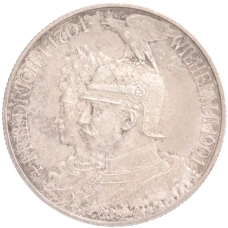 Монета 2 марки 1901 года Германия (Пруссия) «200 лет Пруссии» (аверс)