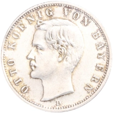 Монета 2 марки 1904 года D Германия (Бавария) (аверс)