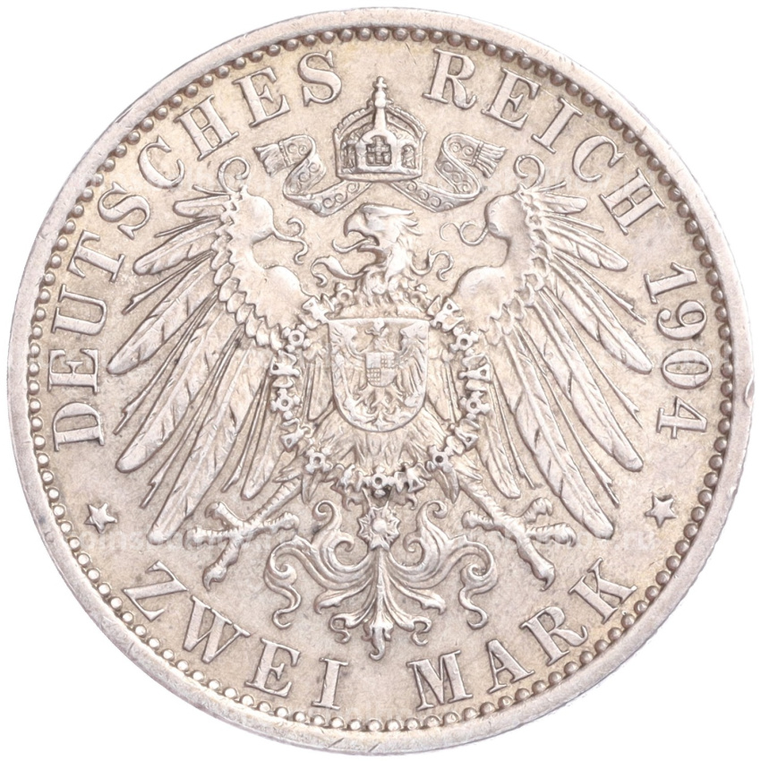 Монета 2 марки 1904 года A Германия (Мекленбург-Шверин) «Свадьба Герцога Фридриха Франца IV» (вид 2)