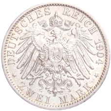 Монета 2 марки 1904 года A Германия (Мекленбург-Шверин) «Свадьба Герцога Фридриха Франца IV» (реверс)