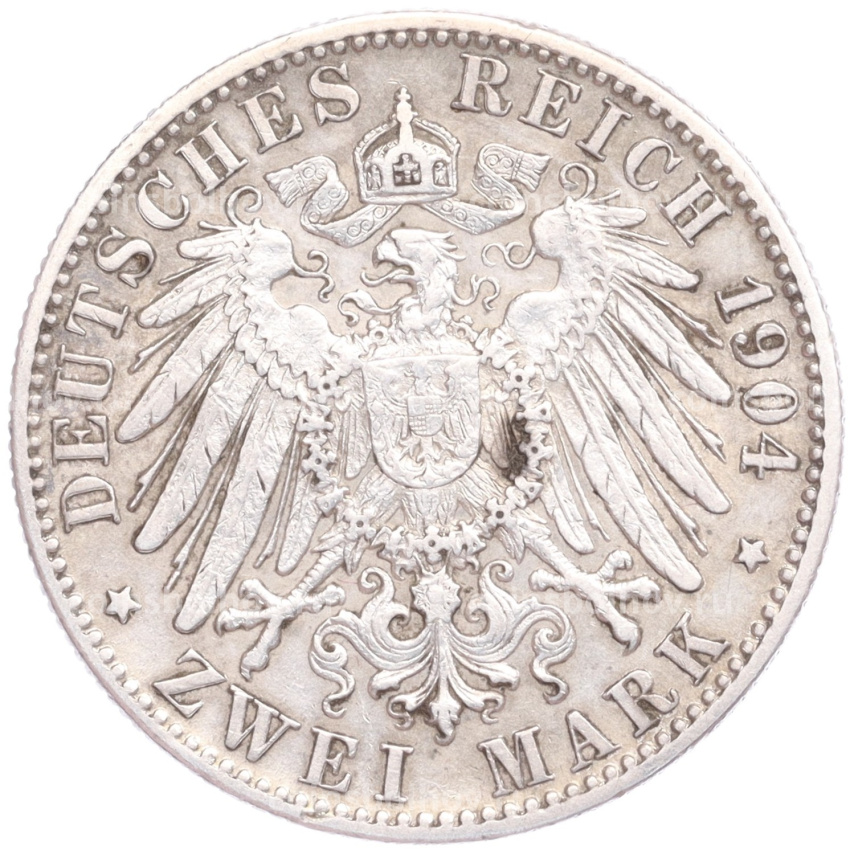 Монета 2 марки 1904 года F Германия (Вюртемберг) (вид 2)