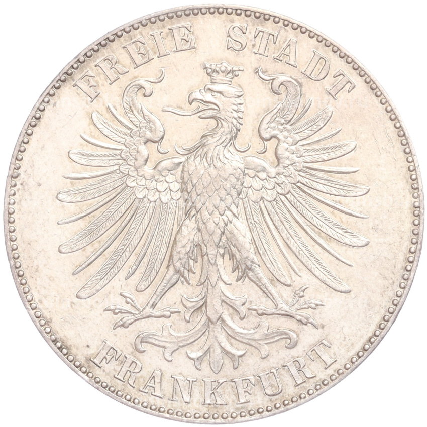 Монета 1 талер 1859 года Франкфурт «100 лет со дня рождения Фридриха Шиллера» (вид 2)