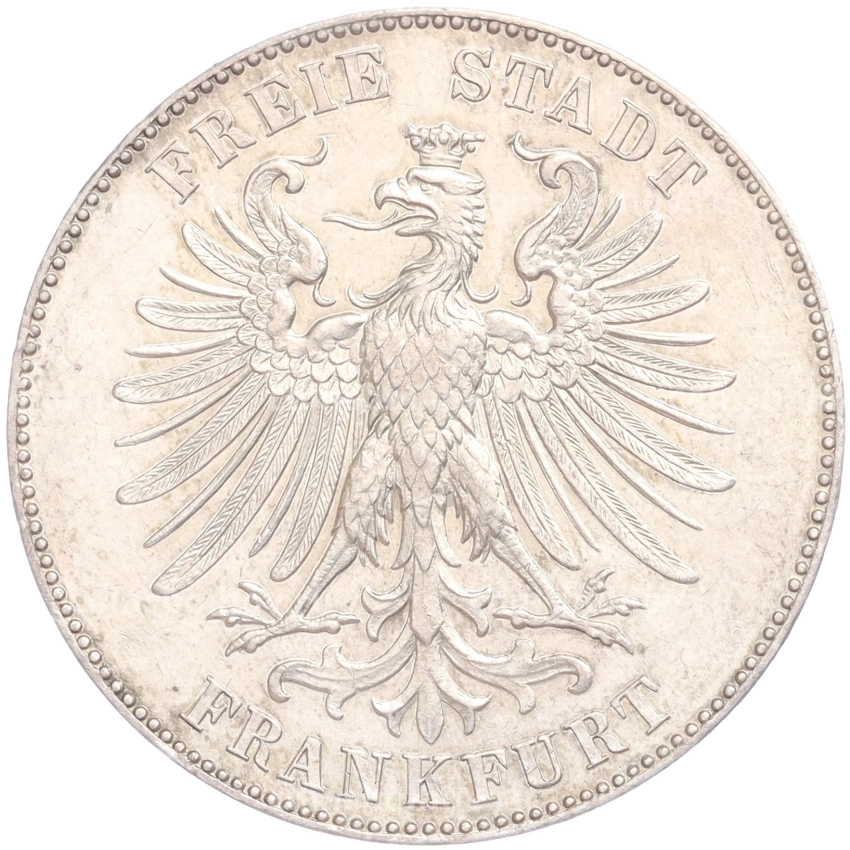 Монета 1 талер 1859 года Франкфурт «100 лет со дня рождения Фридриха Шиллера» (вид 2)