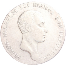 Монета 1 рейхсталер 1816 года A Пруссия (аверс)