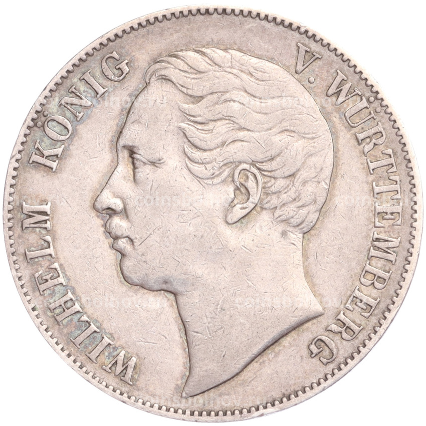 Монета 1 союзный талер 1862 года Вюртемберг
