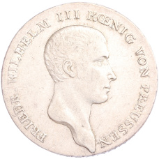 Монета 1 рейхсталер 1814 года A Пруссия (аверс)