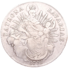 Монета 1 талер 1771 года Бавария (аверс)
