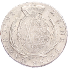 Монета 1 талер 1792 года Саксония (реверс)