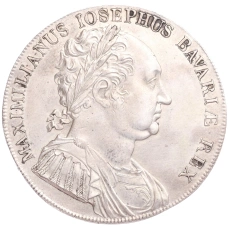 Монета 1 талер 1818 года Бавария «Предоставление Конституции Баварии» (реверс)