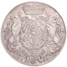 Монета 1 талер 1761 года Бавария (реверс)