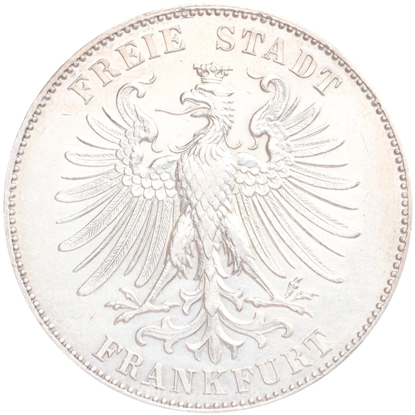 Монета 1 талер 1859 года Франкфурт «100 лет со дня рождения Фридриха Шиллера» (вид 2)