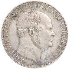 Монета 1 союзный талер 1859 года Пруссия (аверс)