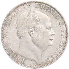 Монета 1 союзный талер 1860 года Пруссия (аверс)