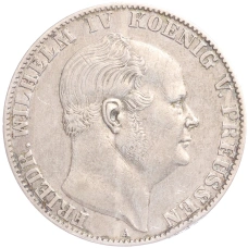 Монета 1 талер 1860 года A Пруссия (аверс)