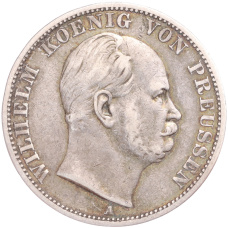 Монета 1 талер 1867 года А Пруссия (аверс)