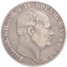 Монета 1 союзный талер 1860 года Пруссия (аверс)