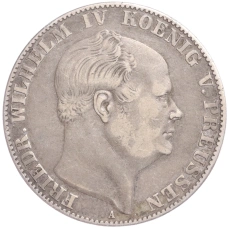 Монета 1 союзный талер 1860 года Пруссия (аверс)