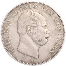 Монета 1 талер 1861 года A Пруссия («Горный талер») (аверс)