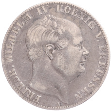 Монета 1 союзный талер 1860 года Пруссия (аверс)