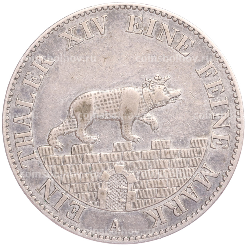 Монета 1 талер 1846 год Герцoгство  Ангальт-Бернбург