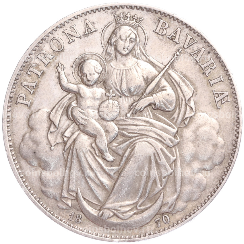 Монета 1 талер 1870 года Бавария