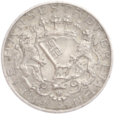 Монета 2 марки 1904 года J Германия (Бремен) (аверс)