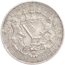 Монета 2 марки 1904 года J Германия (Бремен) (аверс)