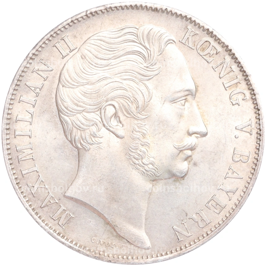 Монета 1 талер 1855 года Бавария «Реставрация Колонны Мадонны в Мюнхене» (вид 2)